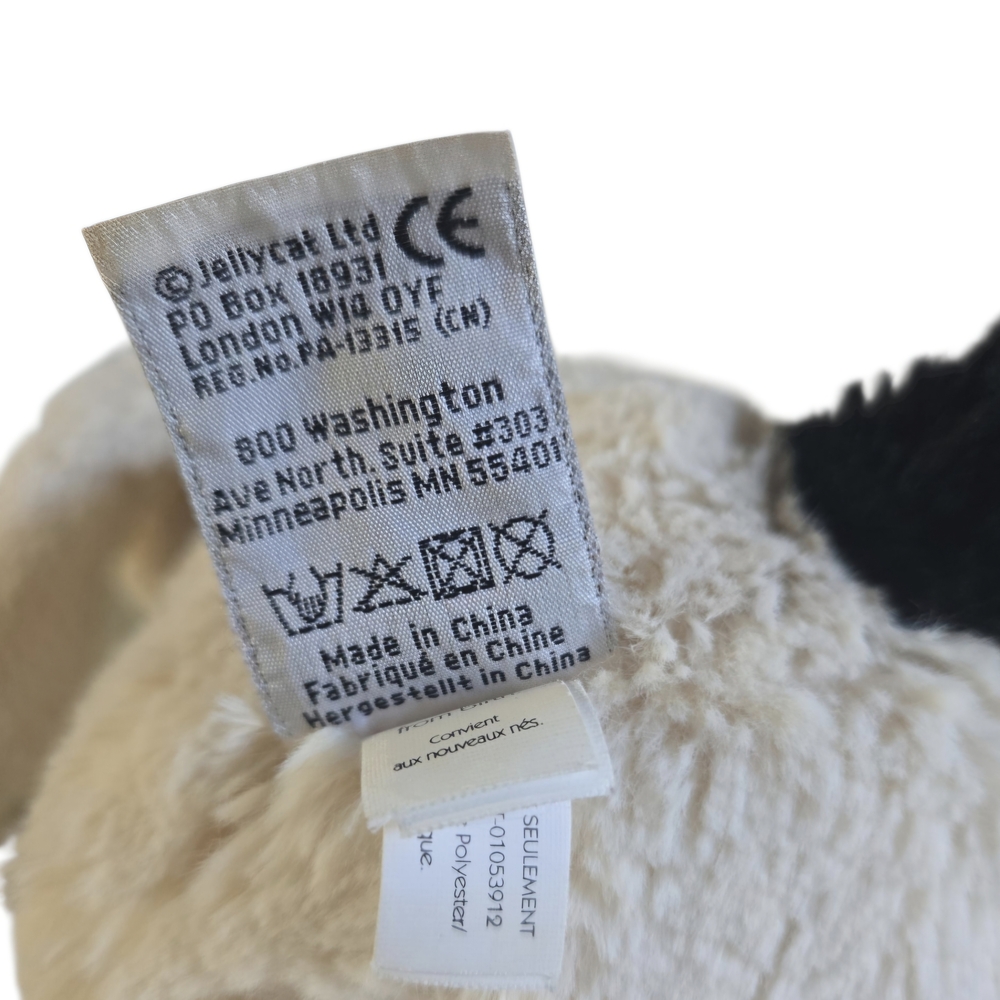 Jellycat Cream and Black Plush Dog Toy - Picture 6 of 7